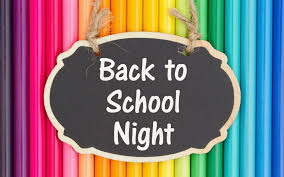 Join us this Thursday 8/24 @ 5 pm for back to school night!